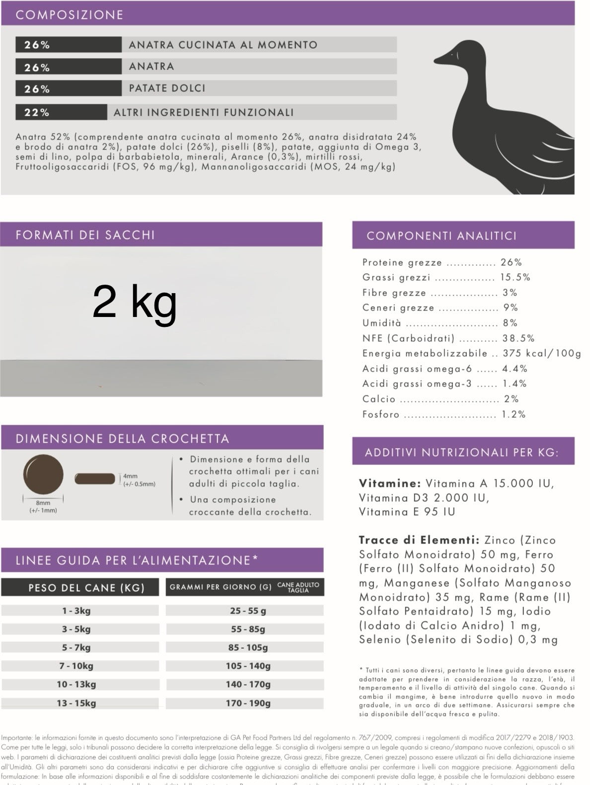 ANATRA con patate dolci e arance - 2 KG
